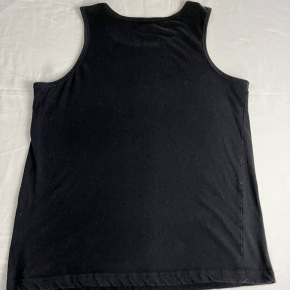 AC/DC Tank Top Women Size M Black Crew Neck Summer USA Tour Graphic Cotton Blend - Picture 5 of 10